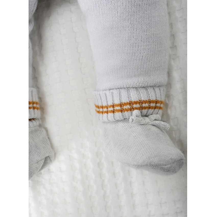 Ensemble en tricot pull ourson + legging pour bébé garçon 