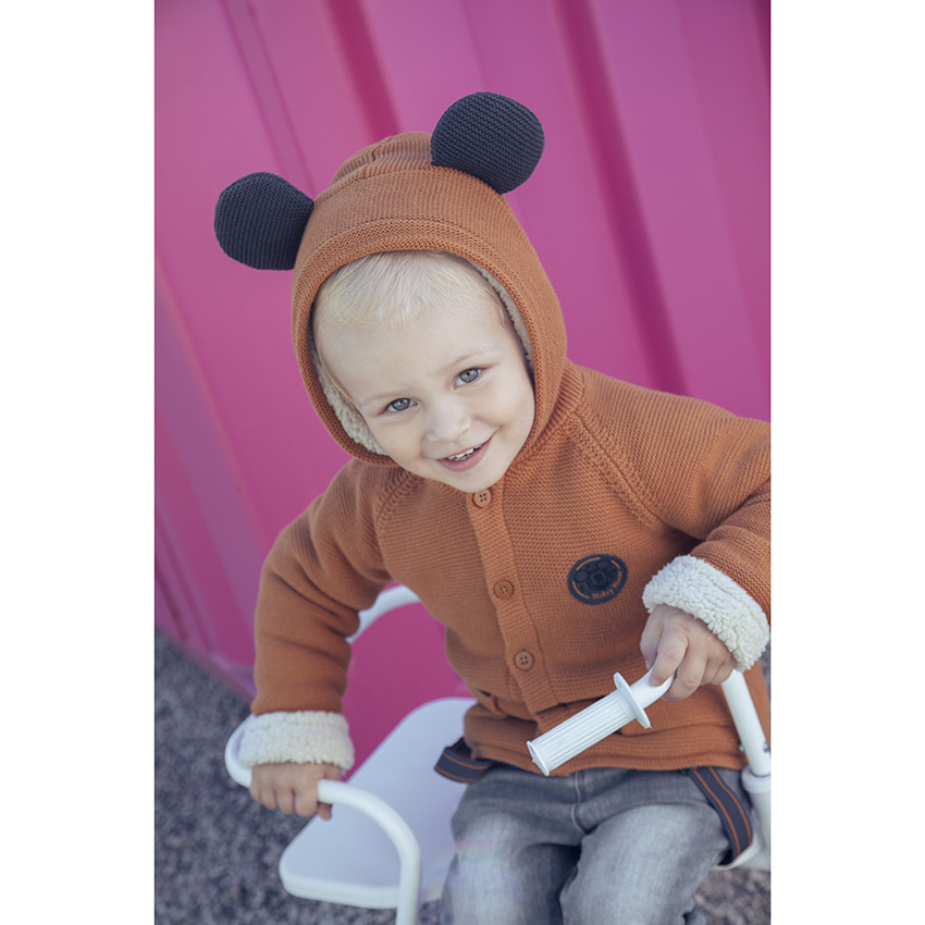 Veste à capuche en tricot pour bébé garçon 