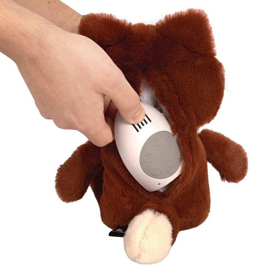 Doudou battements de coeur - Renard Robin - Orange - à piles 