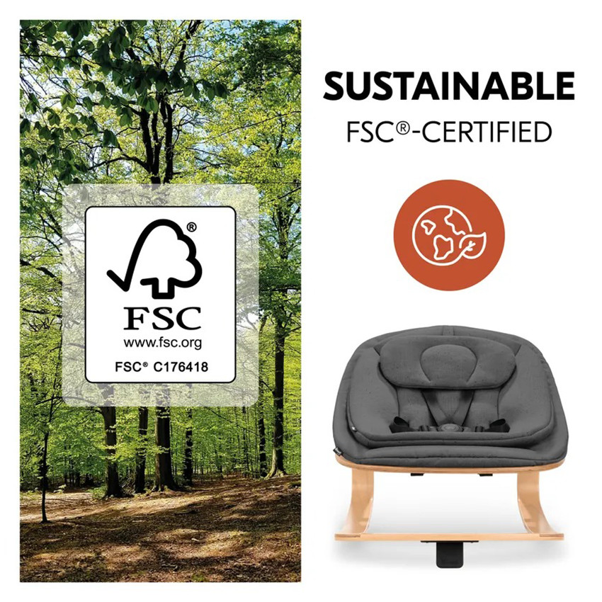 Wipstoel Hoge stoel Eco Deep Grey 