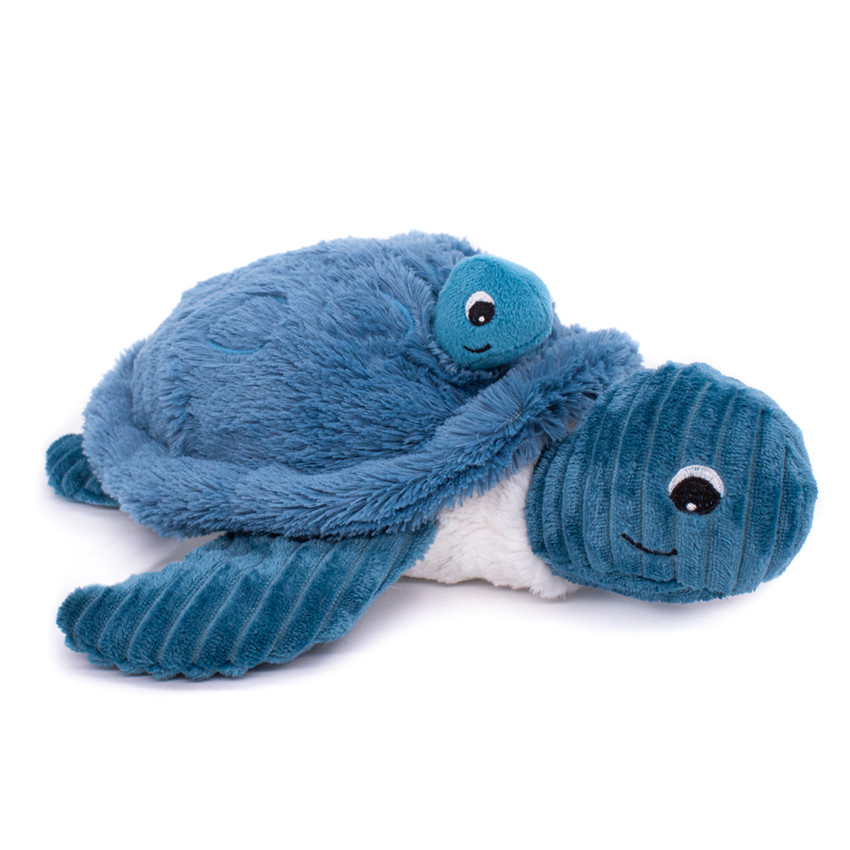 Peluche Ptipotos Tortue maman/bébé - Bleu 