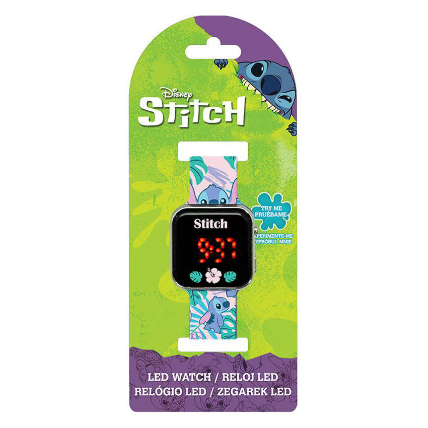 LED-horloge Stitch Roze 