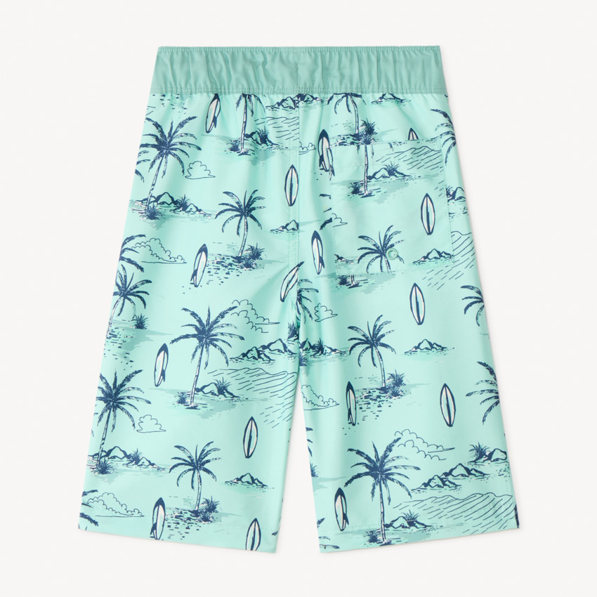 Short de bain long imprimé fantaisie garçon 