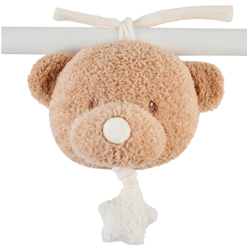 Peluche musicale - Ours Teddy - Caramel - 16 cm 
