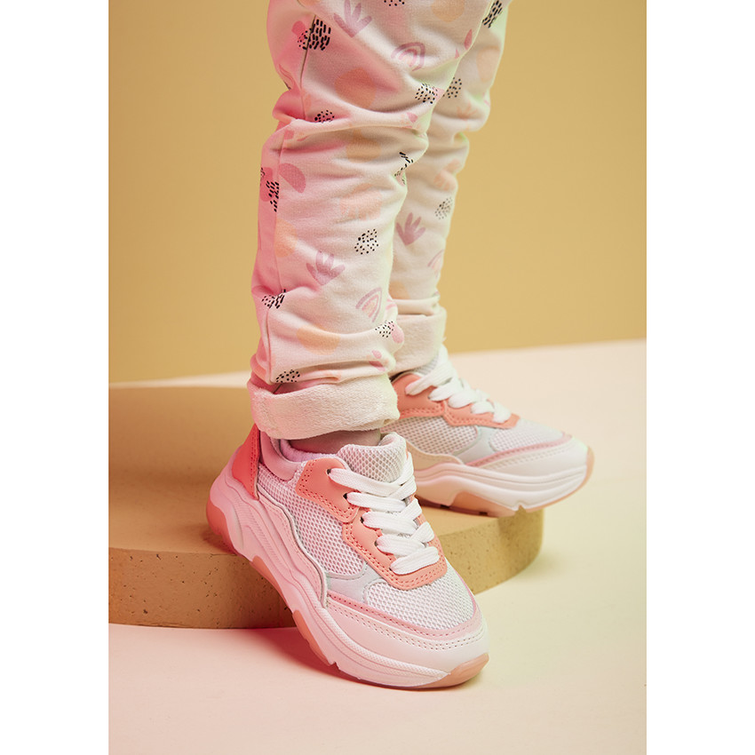 Sneakers met inzetstukken en mesh voor babymeisjes 