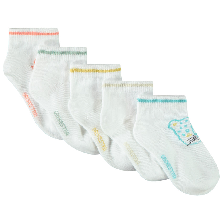 Lot de 5 paires de chaussettes courtes pour bébé  
