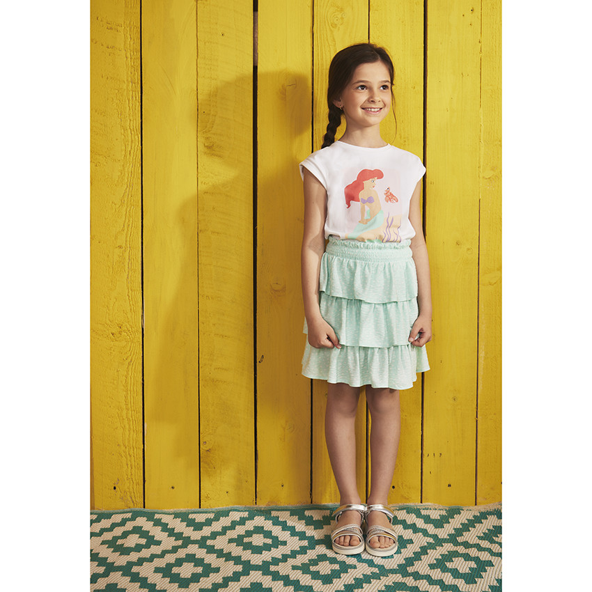 T-shirt manches courtes print Ariel Disney pour fille 