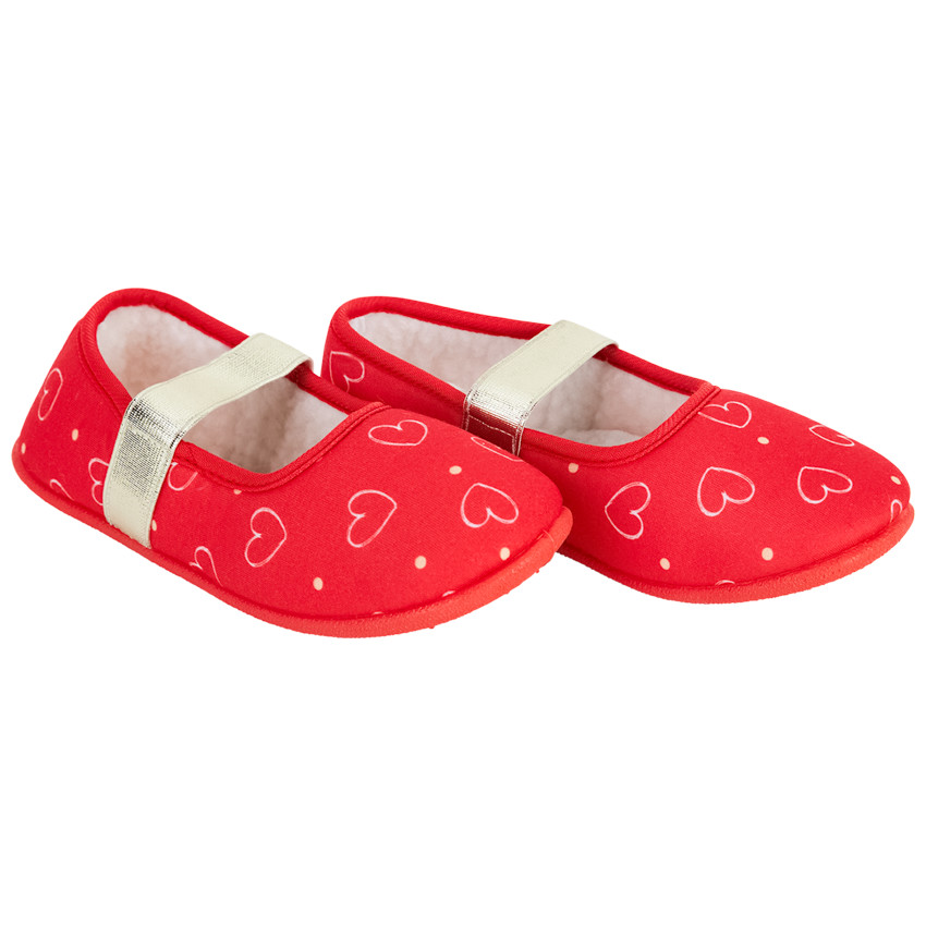 Chaussons babies imprimé cœurs pour fille 