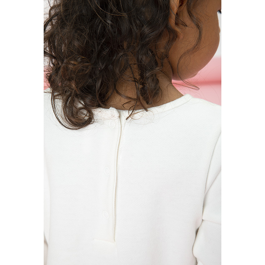 Robe 2 en 1 en jersey et double gaze de coton print fée et imprimé pois pour bébé fille 