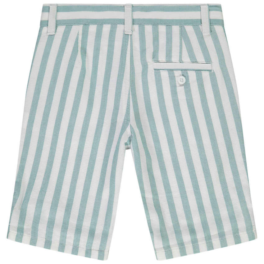Bermuda en toile avec rayures placées pour garçon 