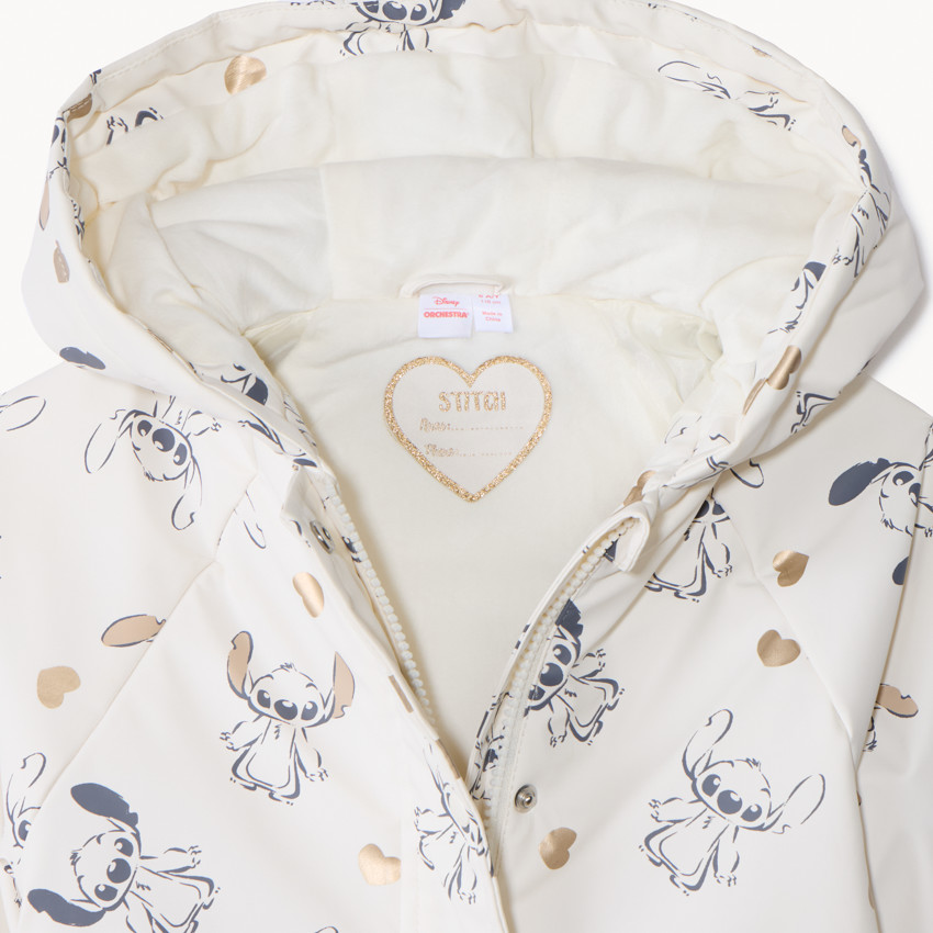 Parka gomme imprimé cœurs/Stitch Disney pour fille 
