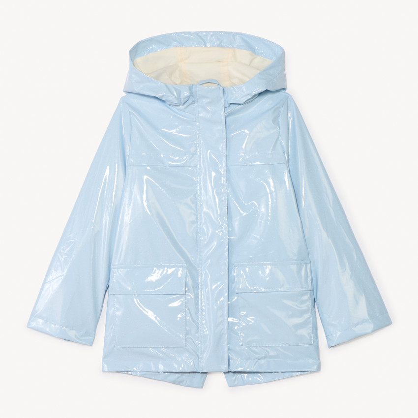 Iridescente parka met capuchon voor meisjes 