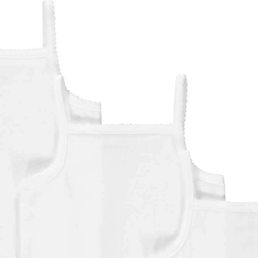 Lot de 3 bodies débardeurs blancs pour bébé fille 