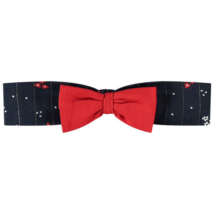 Bandeau à nœud imprimé fleuri pour bébé fille 