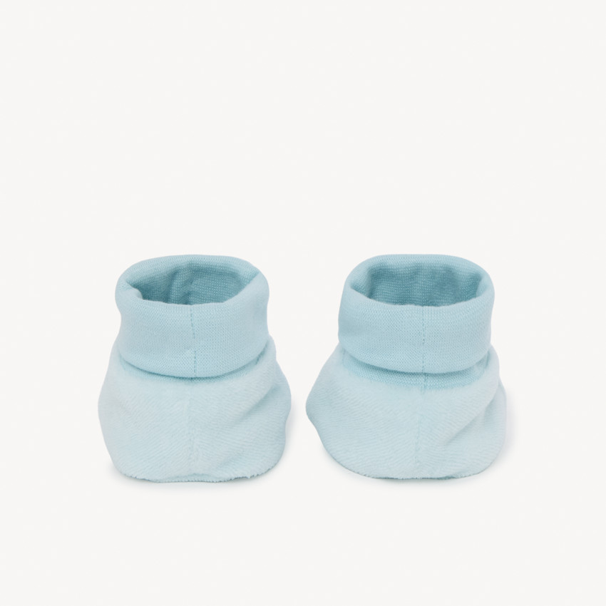 Pantoffels van fluweel met olifant voor baby jongen 