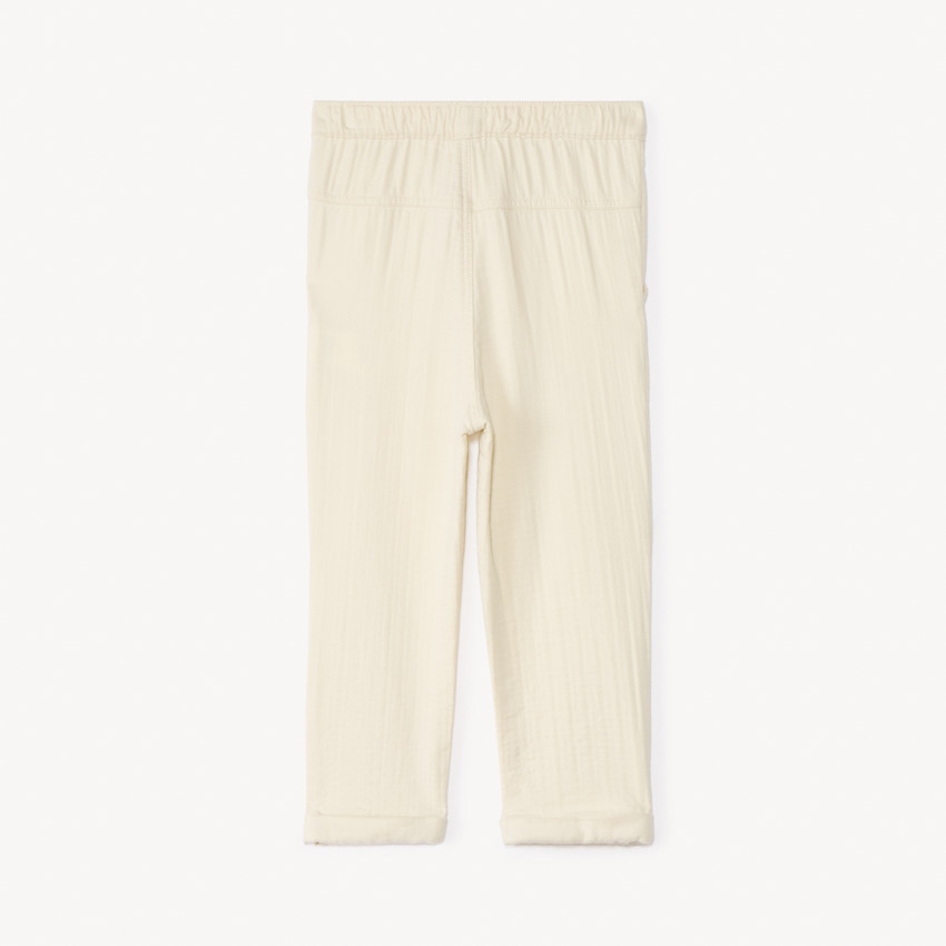 Pantalon uni en toile pour bébé garçon 