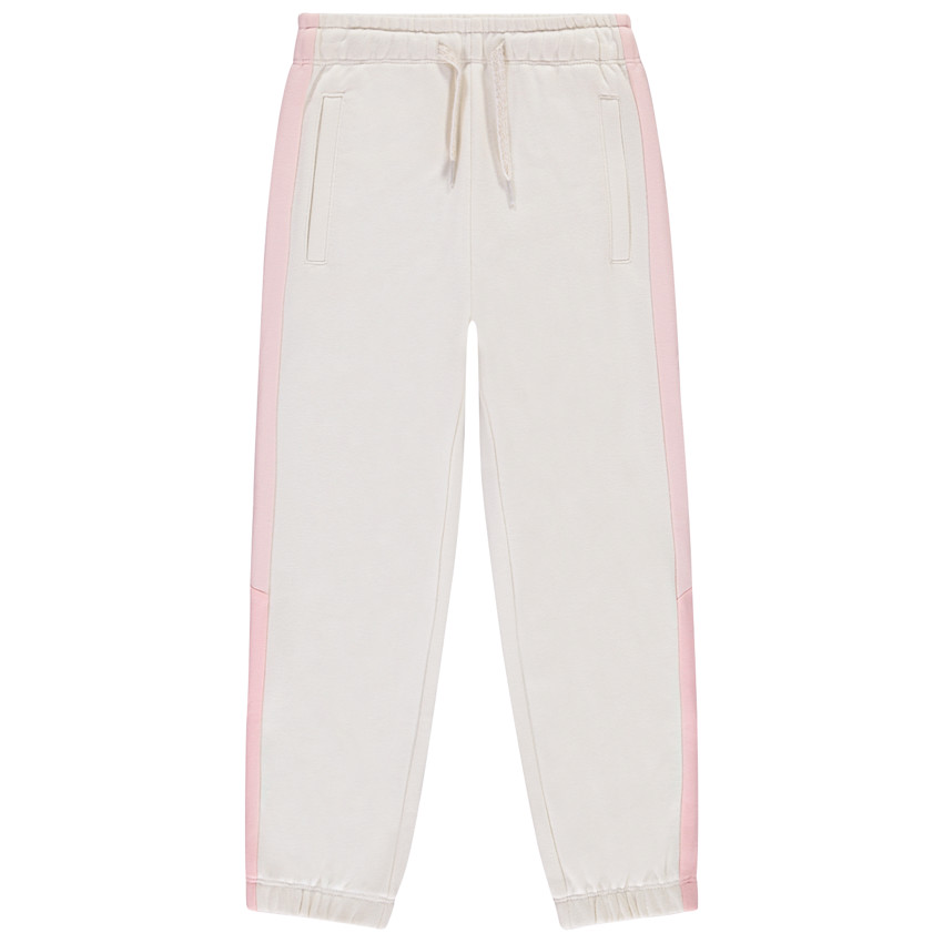 Fleece joggingbroek met kleurrijke strepen voor meisjes 