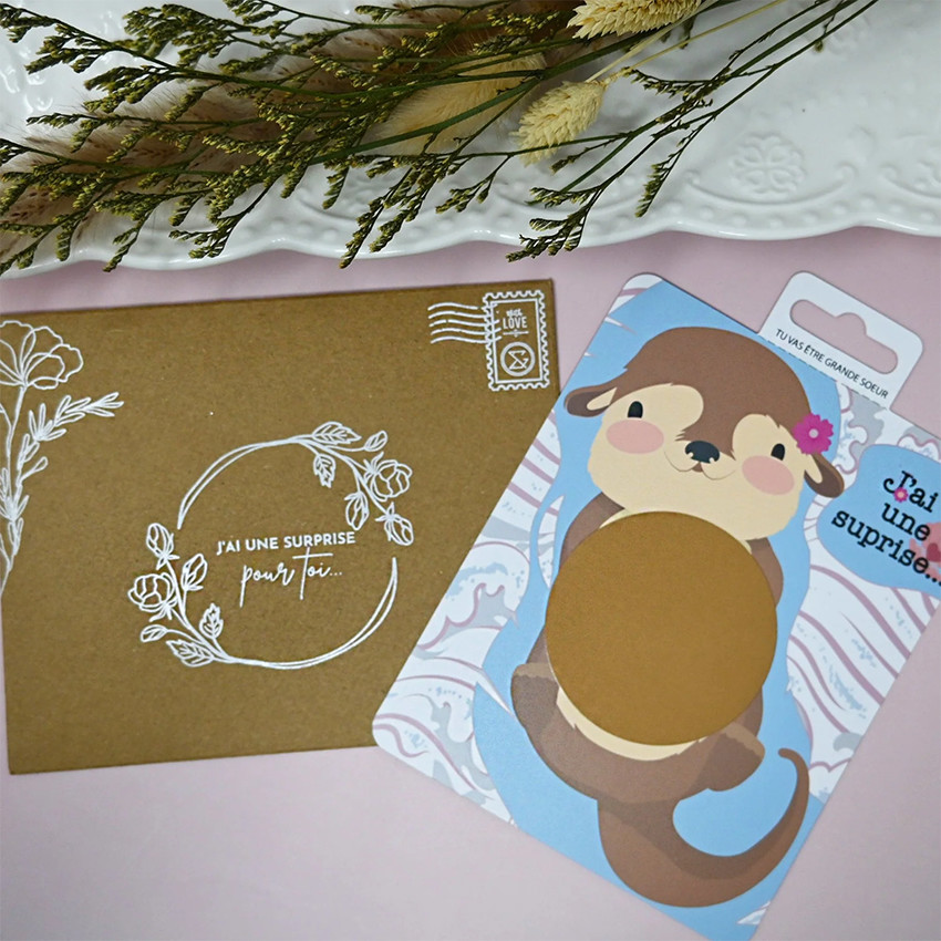 Carte à gratter "Je vais être grande sœur !" 