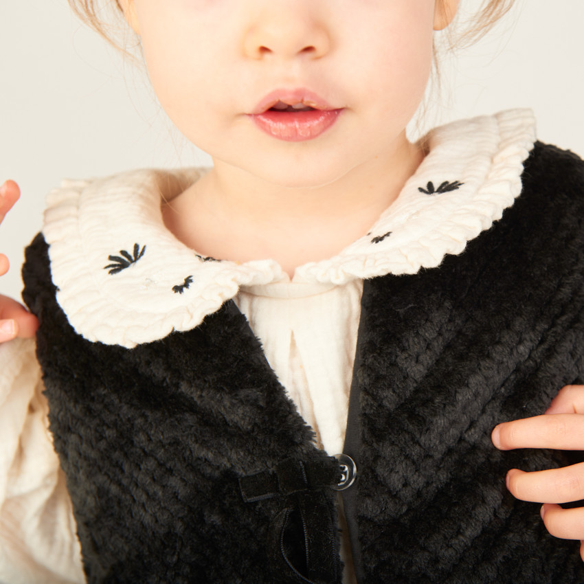 Drie-delige set met tetra tuniek voor babymeisje 