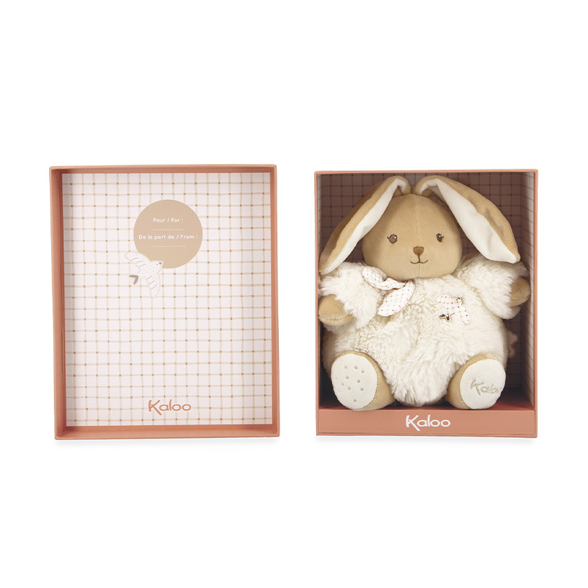 Peluche lapin Patapouf 17cm crème 