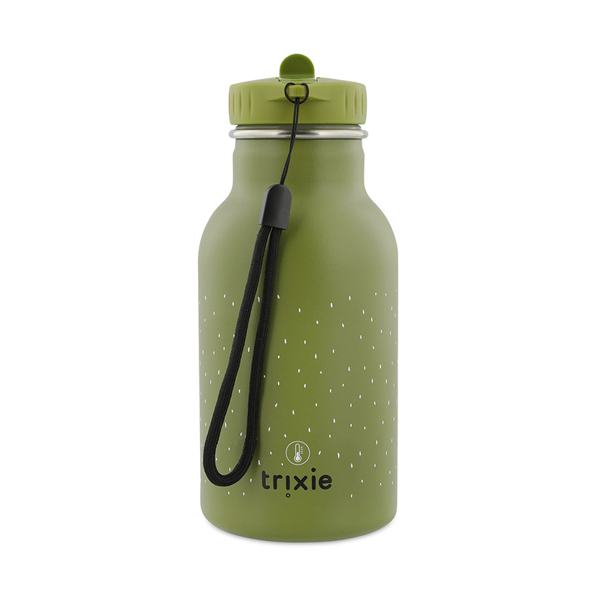 Drinkfles Mr. Dino roestvrij staal 350 ml ergonomische dop met draagriem 