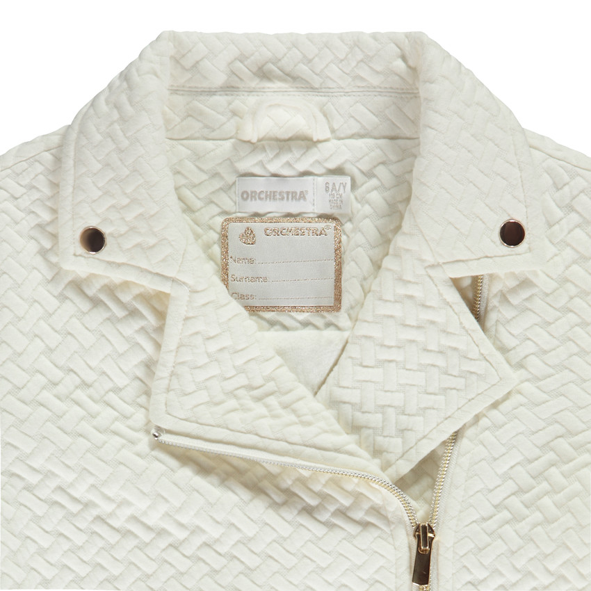 Veste perfecto en jacquard fantaisie pour fille 