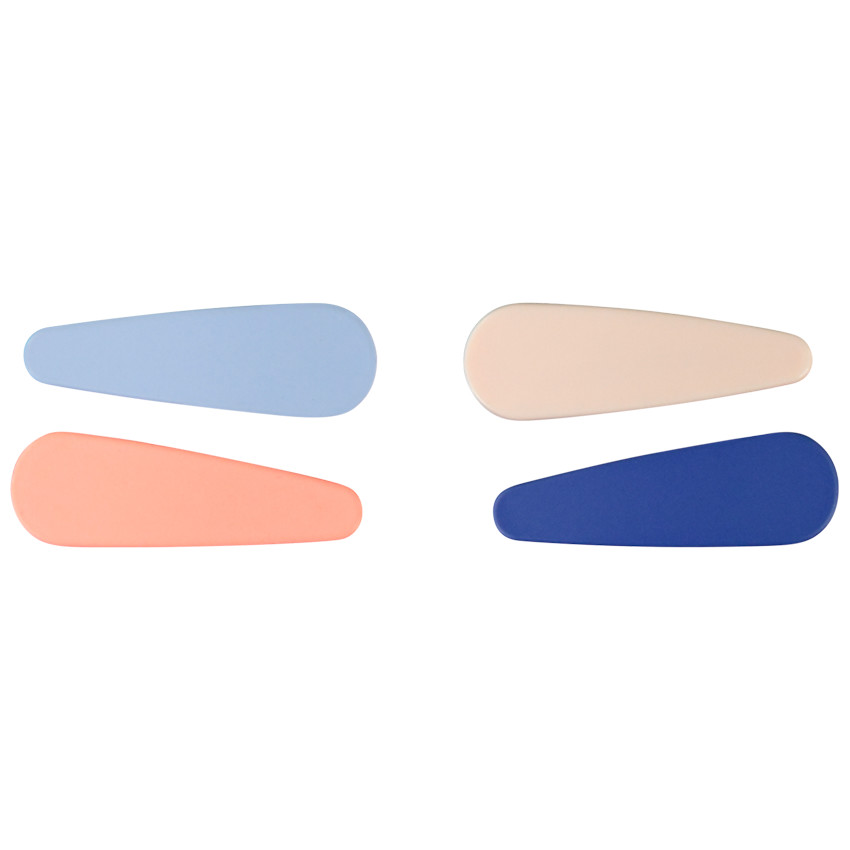 Set van 4 haarspelden voor meisjes – blauw en oranje 