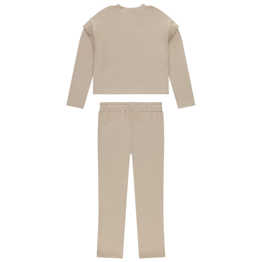 Ensemble jogging 2 pièces effet côtelé pour fille 