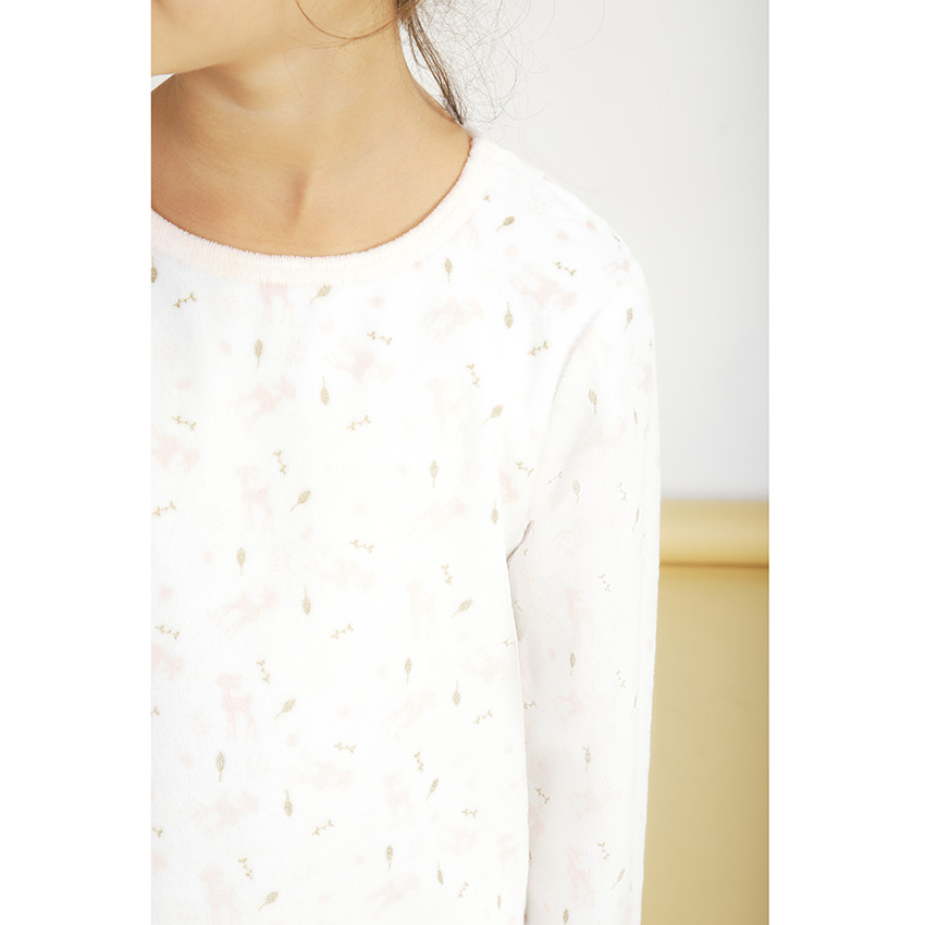 Fluweel pyjama met hertmasker voor meisjes 