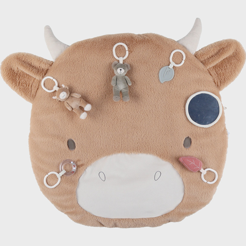Tapis d'éveil Vache Fluffy Beige 