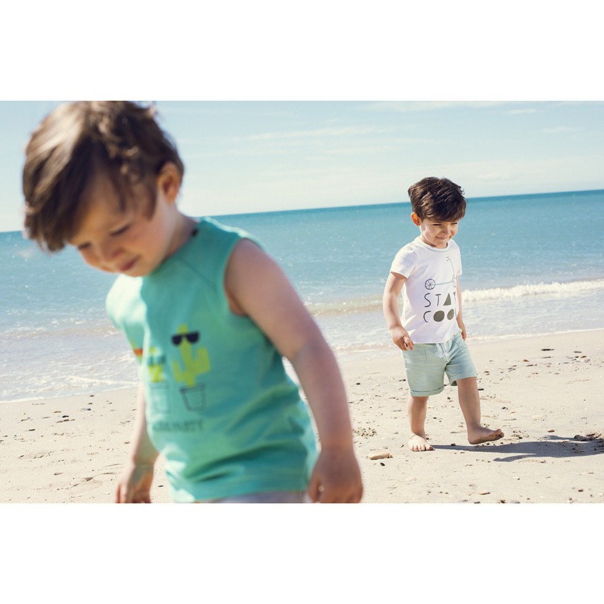 Ensemble avec débardeur et bermuda imprimé cactus pour bébé garçon 