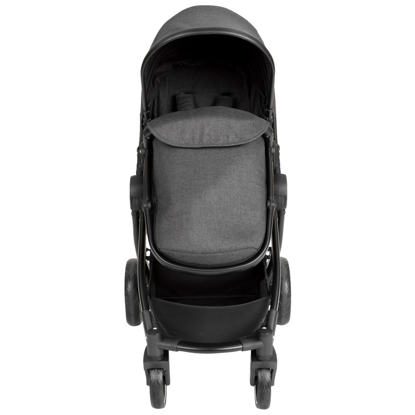 Kinderwagen duo Théa 2 in 1 grijs gemêleerd/zwart 