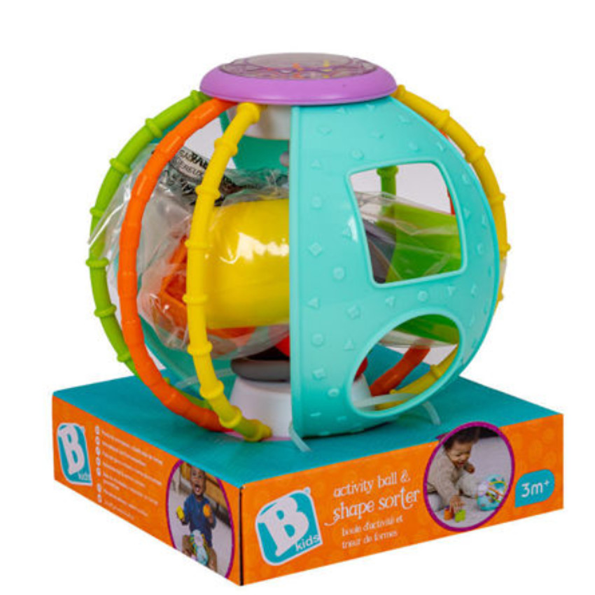 Balle d'activité et trieur de formes  