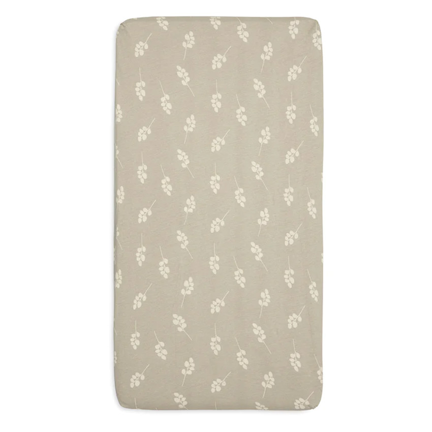 Drap-housse Jersey Twig 60x120 cm Vert Olive 