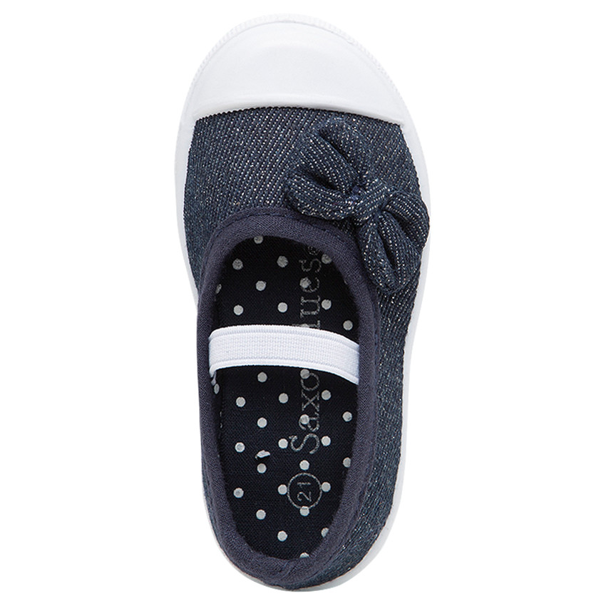 Babies en toile avec noeud et lanière élastiquée du 24 au 27  