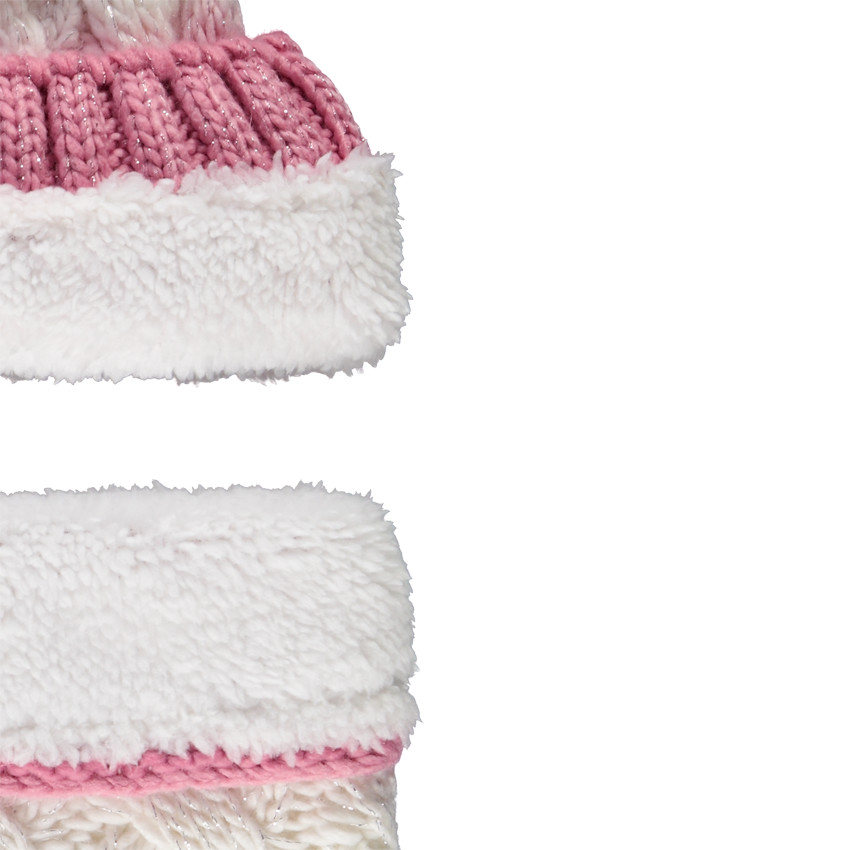 Ensemble bonnet + snood en tricot effet tie & dye pour fille 