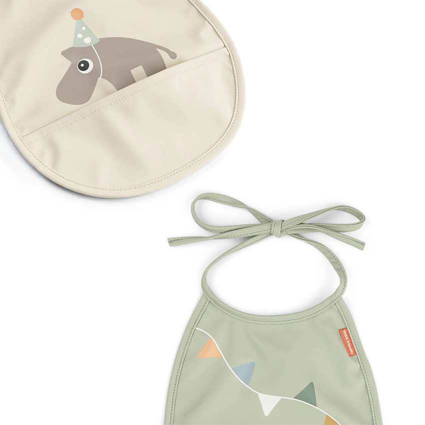 Bavoirs imperméables petits 2PCS Celebration Sable 