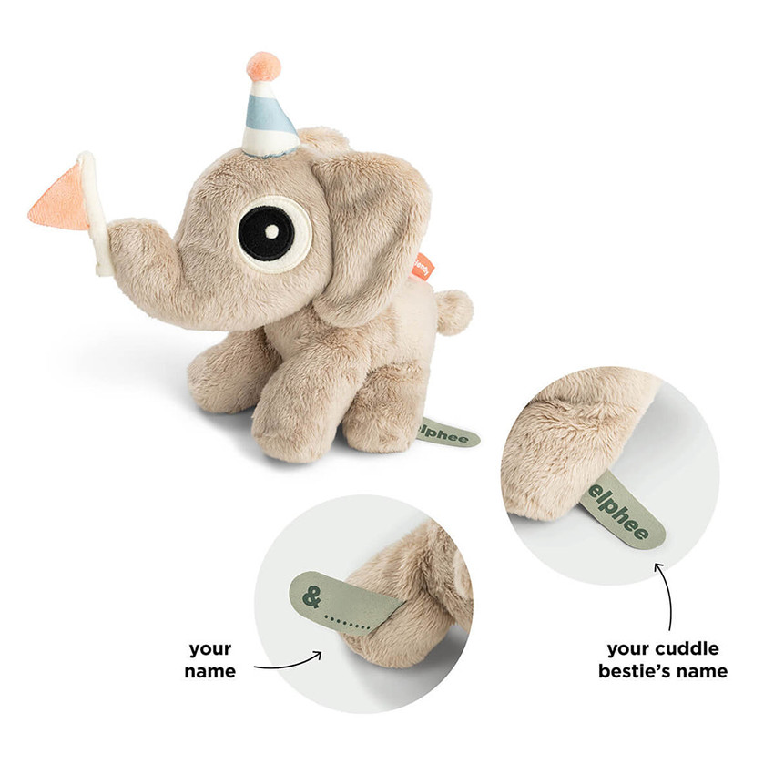 Geschenkdoos 3D-Knuffel Elphee Zand 