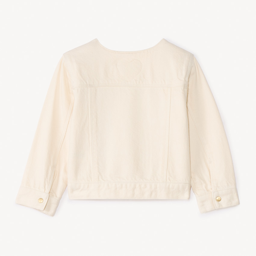Veste en jean pressionnée pour bébé fille 