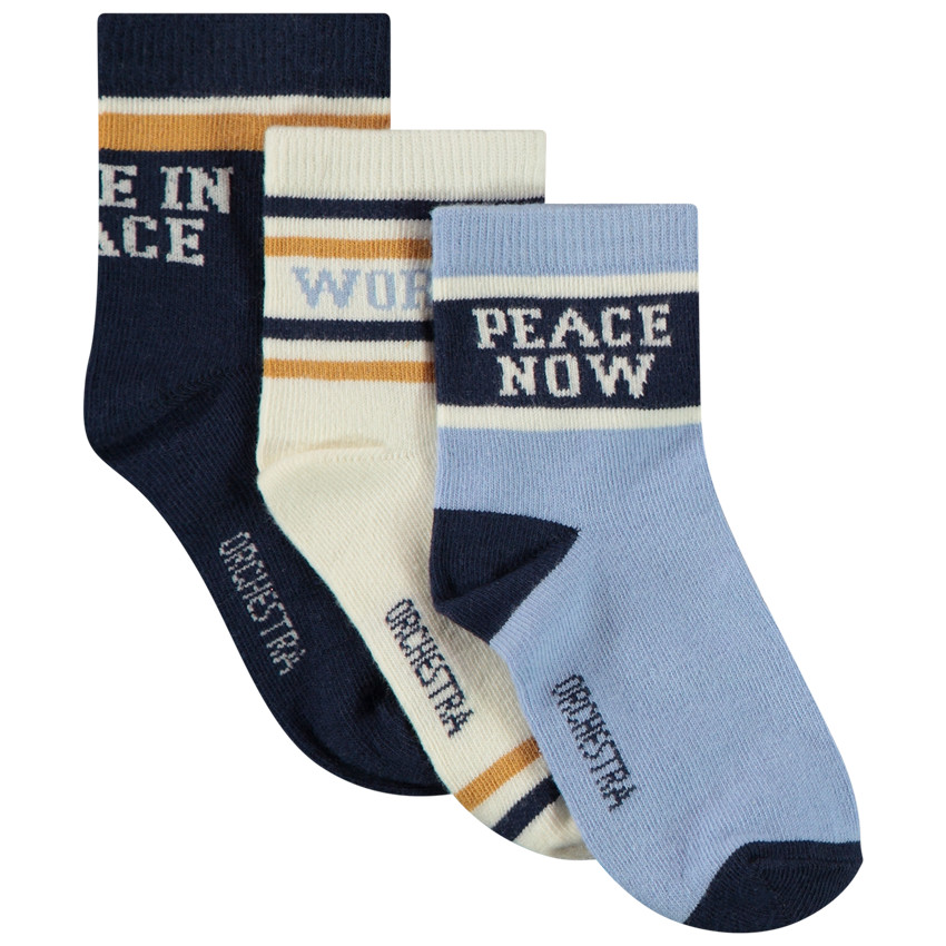 Lot de 3 paires de chaussettes normales fantaisie pour garçon  