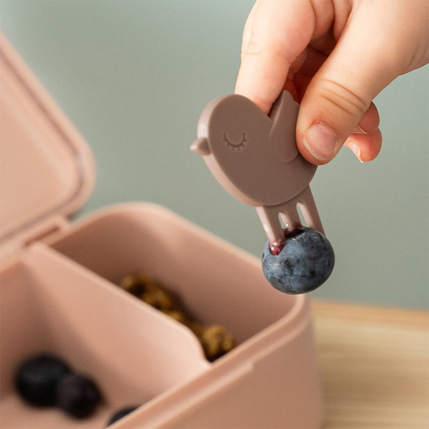 Snackbox met snackprikkers Tiny Farm Roze 