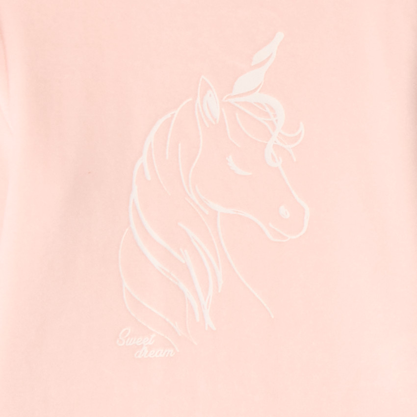 Pyjama 2 pièces fille en velours print fantaisie 