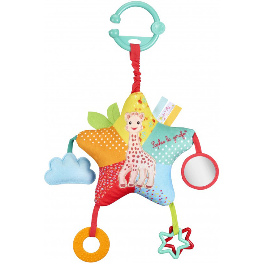 Peluche d'activités étoile à suspendre - Sophie la girafe 