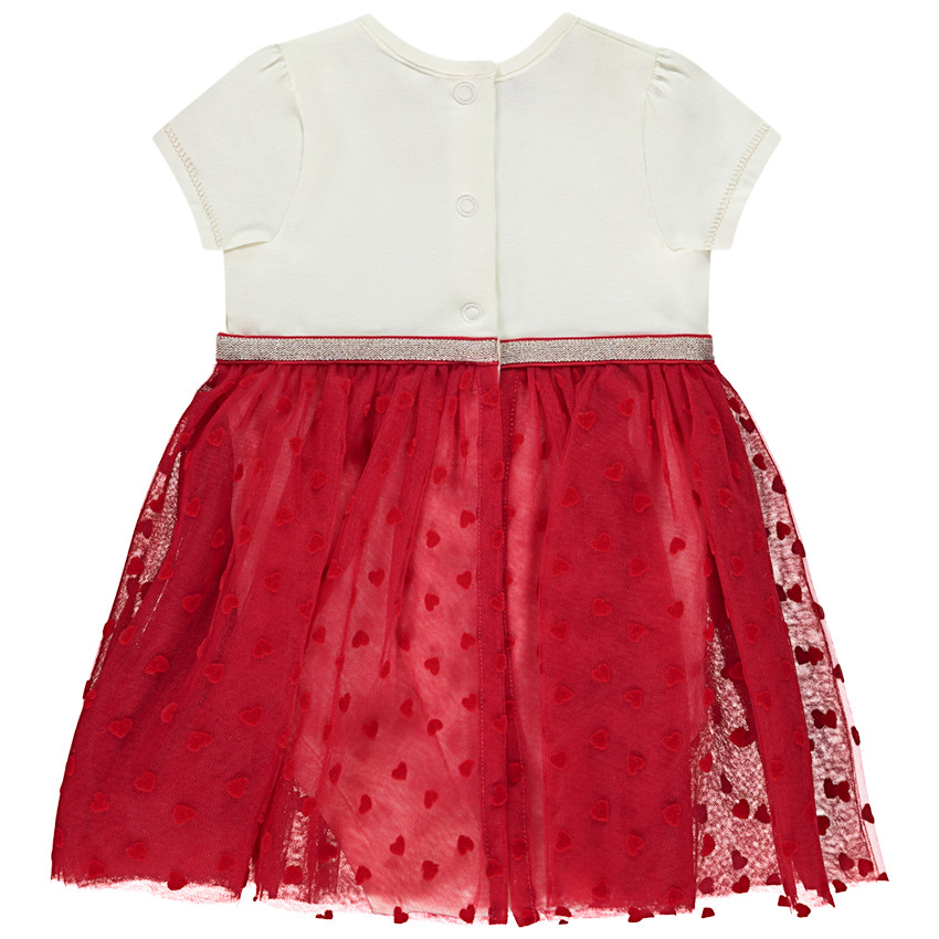 Feestjurk met 2-in-1 effect en hartjes voor baby meisjes 