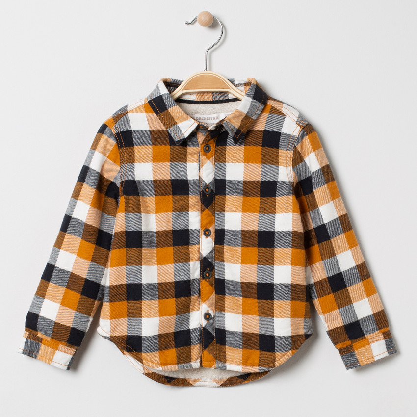 Surchemise à carreaux en flanelle en sherpa 