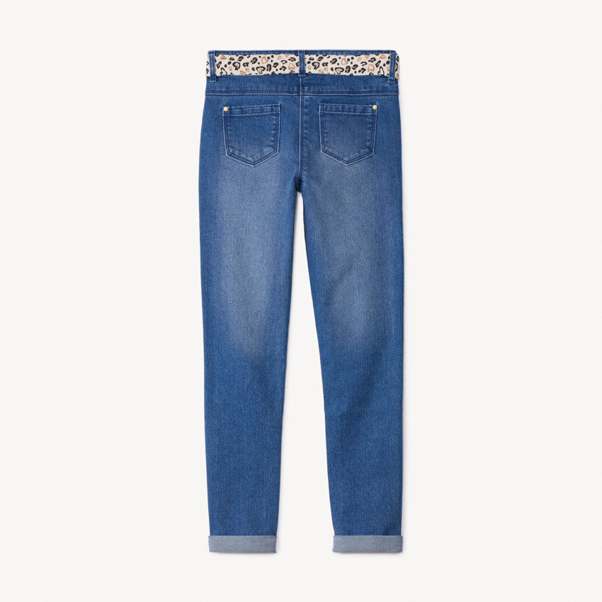 Slanke jeans met halsdoekceintuur voor meisjes 