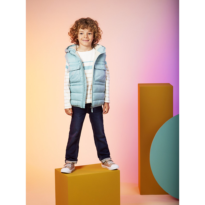 Jean straight à surpiqûres contrastées pour garçon 