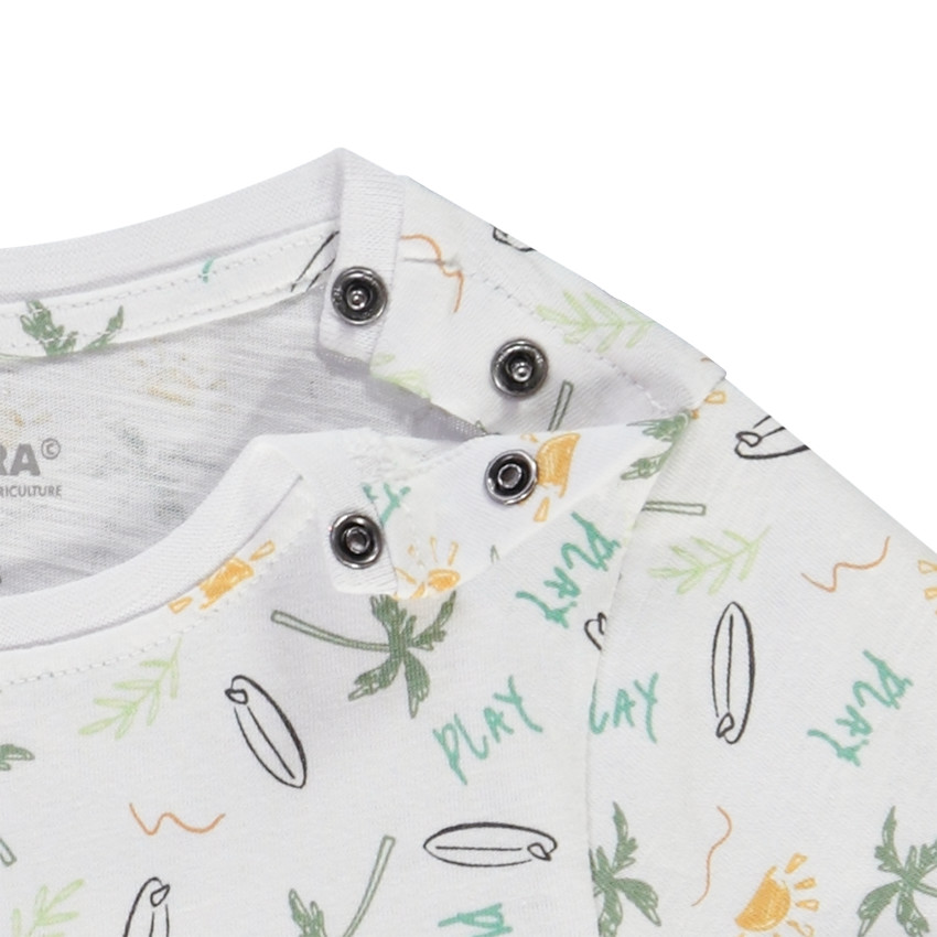 Lot de 4 t-shirt manches courtes en jersey print surf pour bébé garçon 