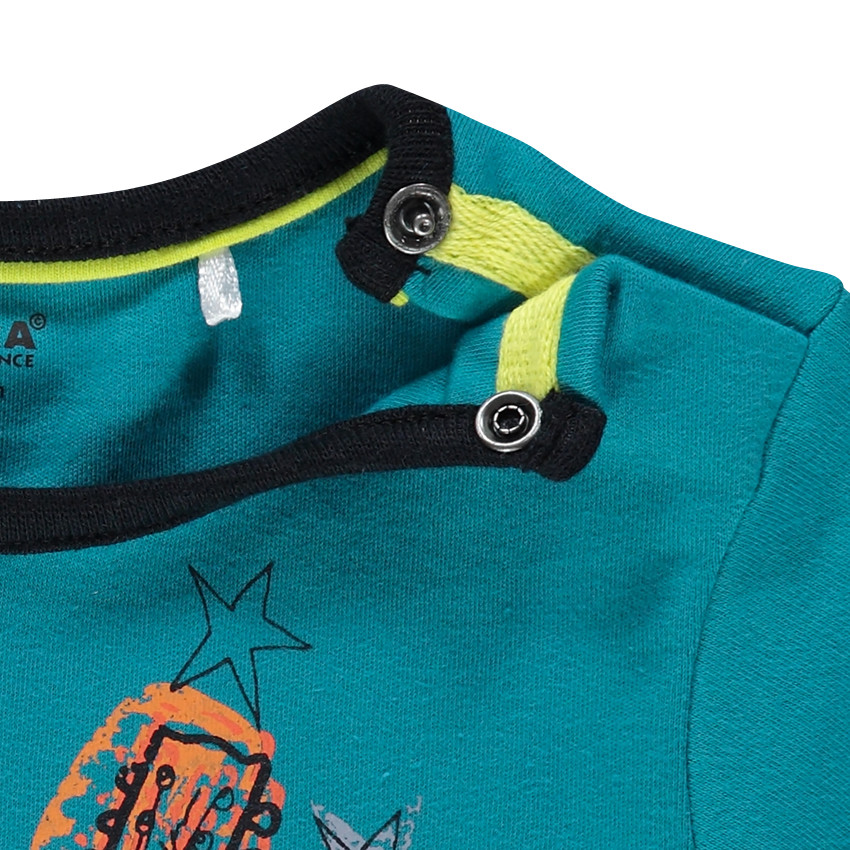 Tee-shirt manches longues avec étoiles et guitare printées 