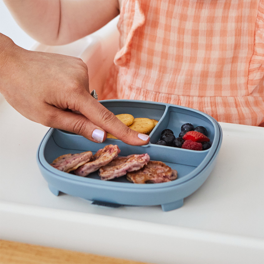 Assiette compartimentée avec ventouse 2-en-1 Ocean 